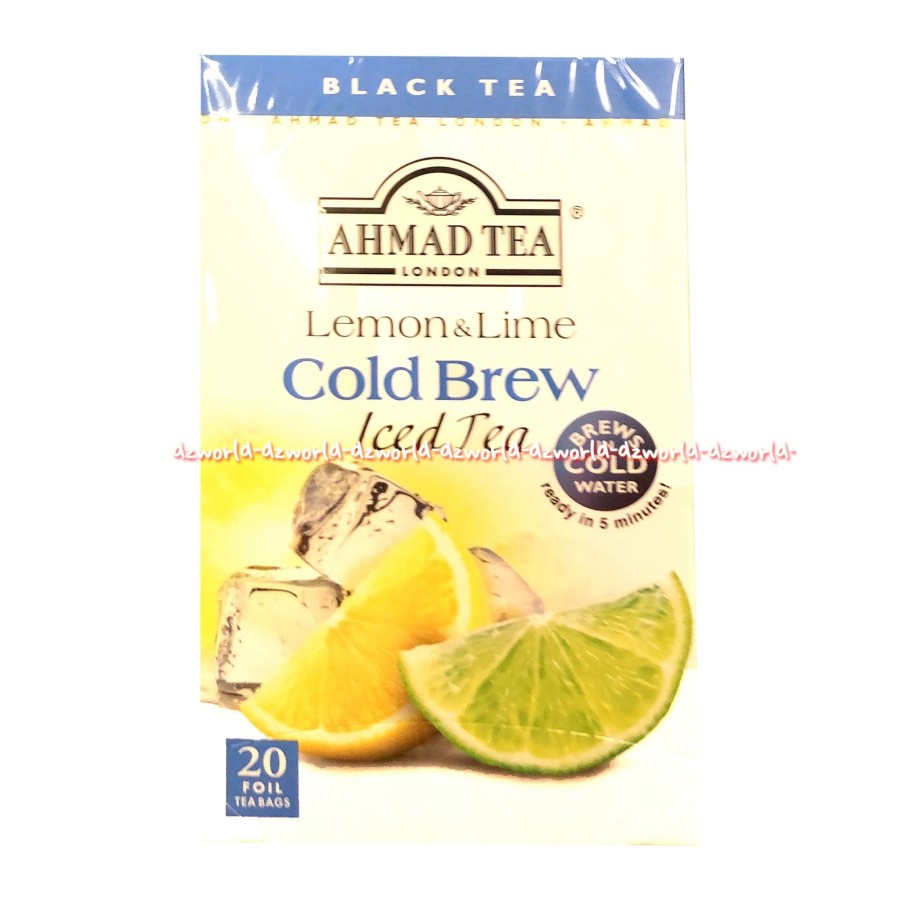 Ahmad Tea Lemon &amp; Lime Cold Brew Iced Tea 20bag Lemon Tea Ahmadtea Teh Rasa Lemon Jeruk Nipis Black Tea Teh Hitam