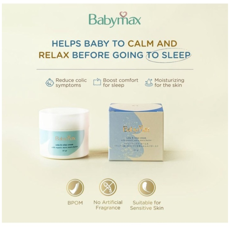 Babymax Calm &amp; Relax Cream 25gr Krim Pelembab dan penghangat Tubuh Bayi Baby Max WHS