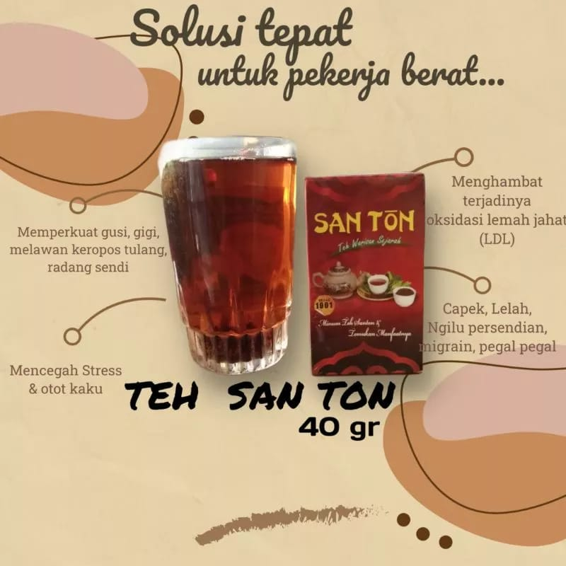 

Teh Hitam SANTON Organik Herbal Original Untuk Diet Kolesterol 40 Gram