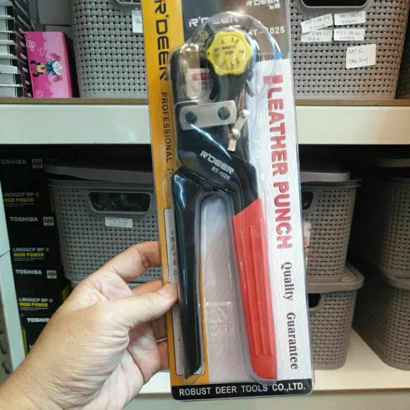 Leathher punch R'DEER 1.0.5.Aprofesional tools alat plong alat lubang ikat pingang sabuk jam tangan