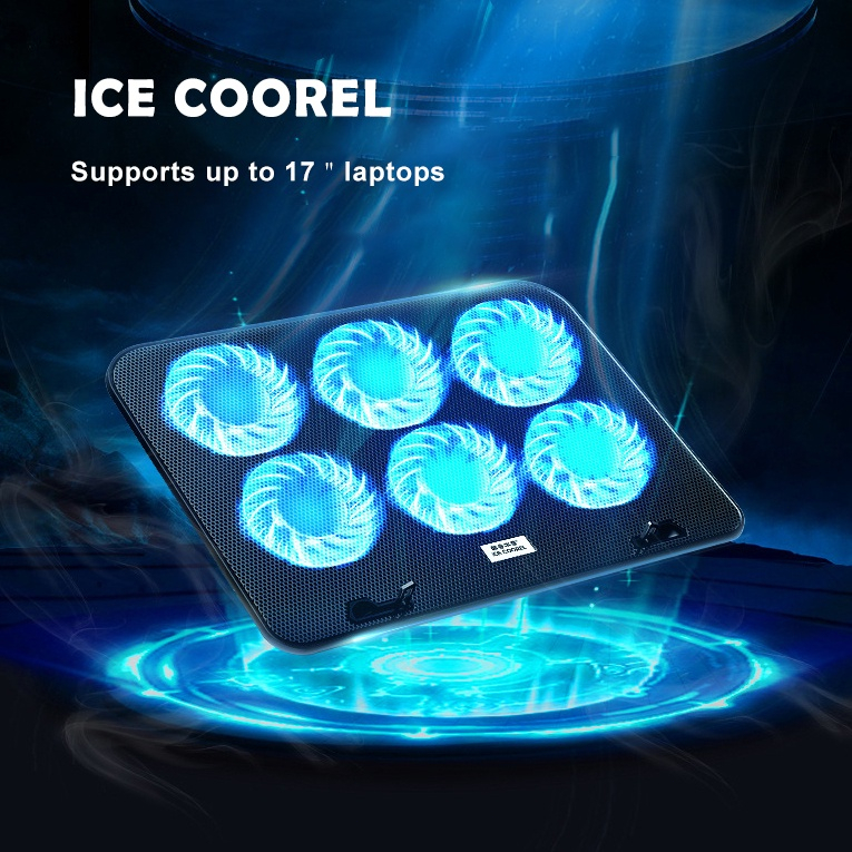 Laptop Cooler  Cooling Pad Laptop 6 Fans Adjustable Foldable Laptop Cooler Pad Cooler Pad