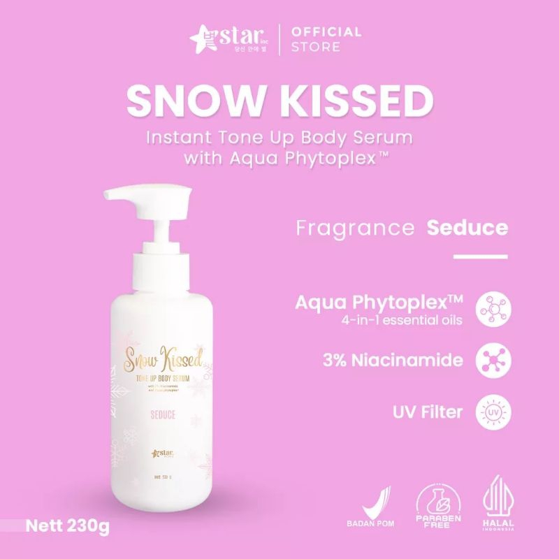 (BeautyQueen_id) STAR INC Snow Kissed Seduce Instant Tone Up Body Serum ( body lotion )