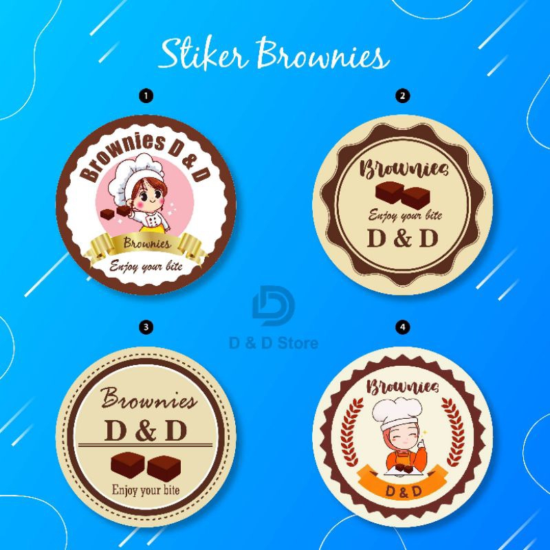 

Stiker Custom Kue Brownies / Stiker Produk Kemasan / Stiker Label / Stiker Bulat / Stiker Makanan / Stiker Merk / Stiker Kue