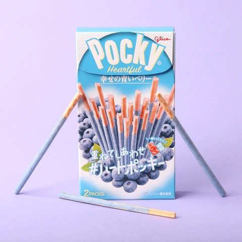 Pocky Heartful Blueberry Glico