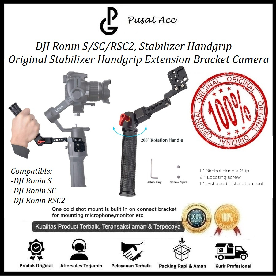 DJI Ronin S/SC/RS2/RSC2 Lifting Handle Grip Stabilizer Camera For DJI Ronin S/SC/RS2/RSC2 Handle Grip Bracket Original