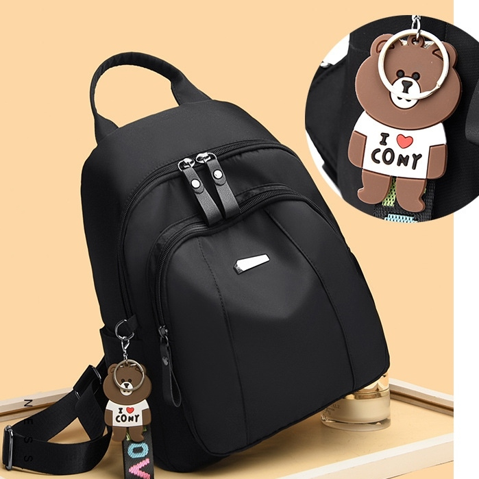 TAS RANSEL WANITA GENDONG PUNGGUNG SEKOLAH KERJA KULIAH LUCU KOREA ANTI AIR IMPORT BACKPACK HITAM SERAPHINE TA823B5 REMAJA CEWEK MURAH BRANDED TERBARU PREMIUM FASHION KEKINIAN