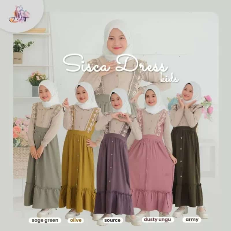 Gamis Sisca Kids Dress Ori Alleya / Matt Tiffany Twill