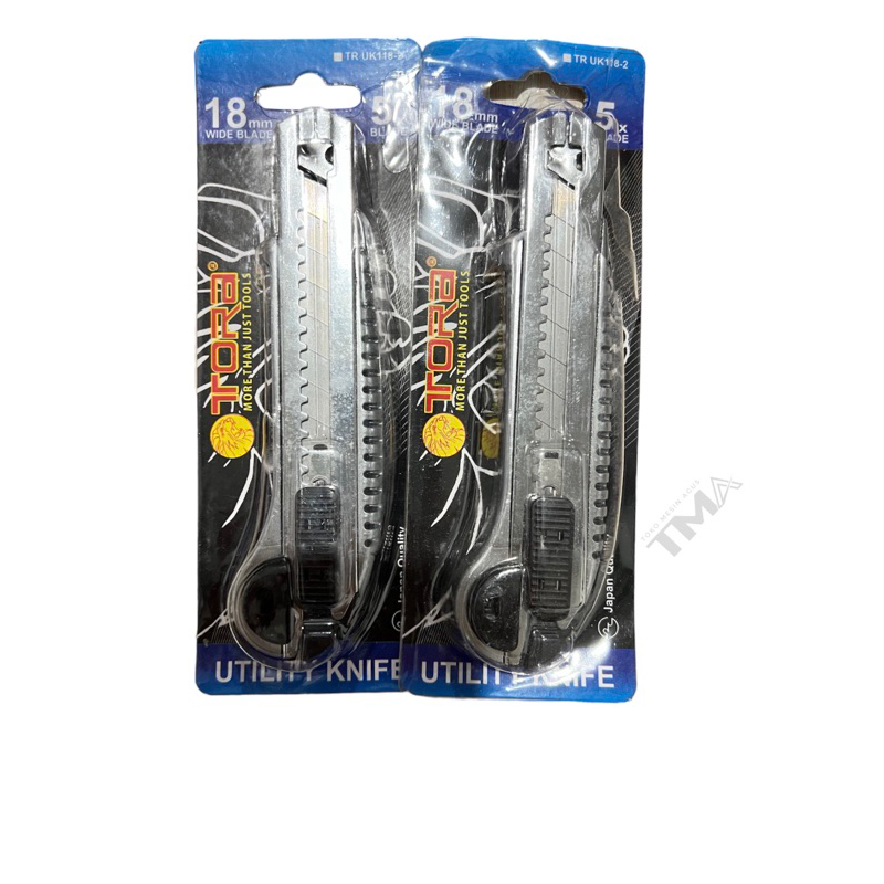 

Pisau Cutter TORA Gagang Silver 18mm (Ada Free 5 isi mata pisau cutter)