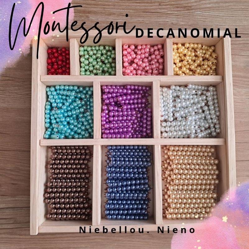 Montessori Decanomial Beads | Package 550 pcs Montessori Math
