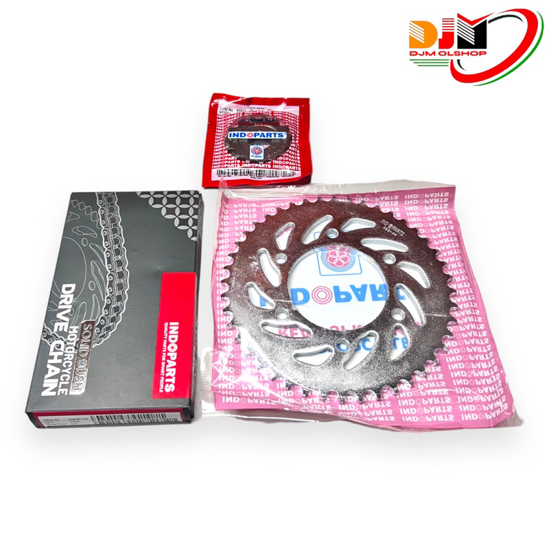 Gear Set Gir Paket Scorpio Merek Indoparts Original 428SB 118L 44T 15T