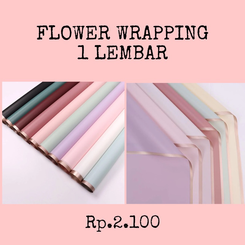 

FLOWER WRAPPING LIS GOLD COLOR TRANSPARANT CELLOPHANE KERTAS BUKET BUNGA