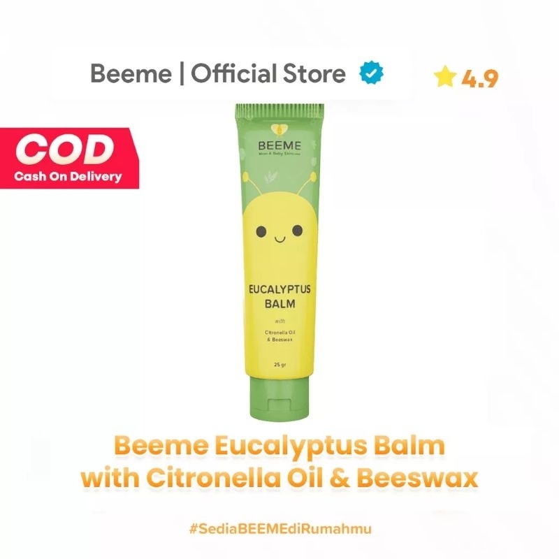 Beeme Eucalyptus Balm with Citronella Oil &amp; Beeswax 25gr / Meredakan Batuk Pilek