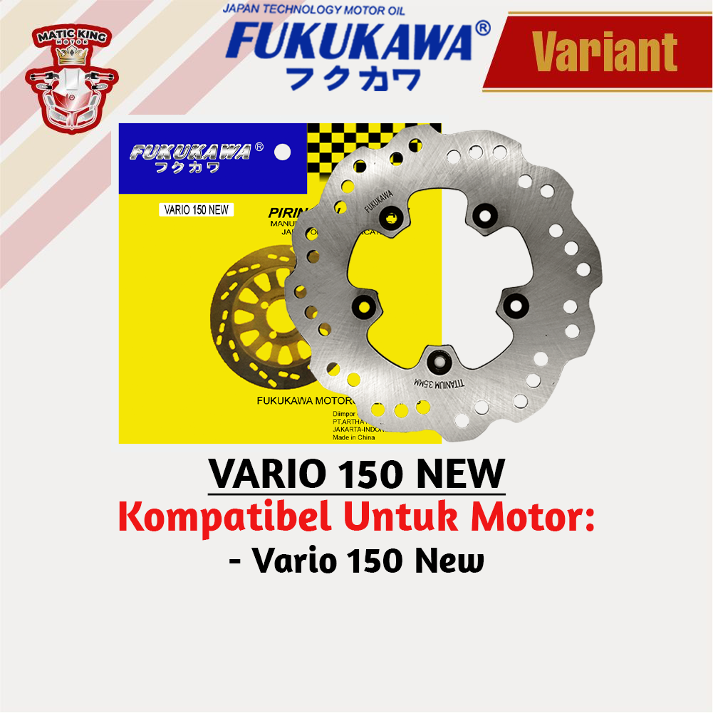 Piringan cakram disc brake Honda Beat Vario Scoopy Genio Deluxe Spacy 110/125/160 Fukukawa