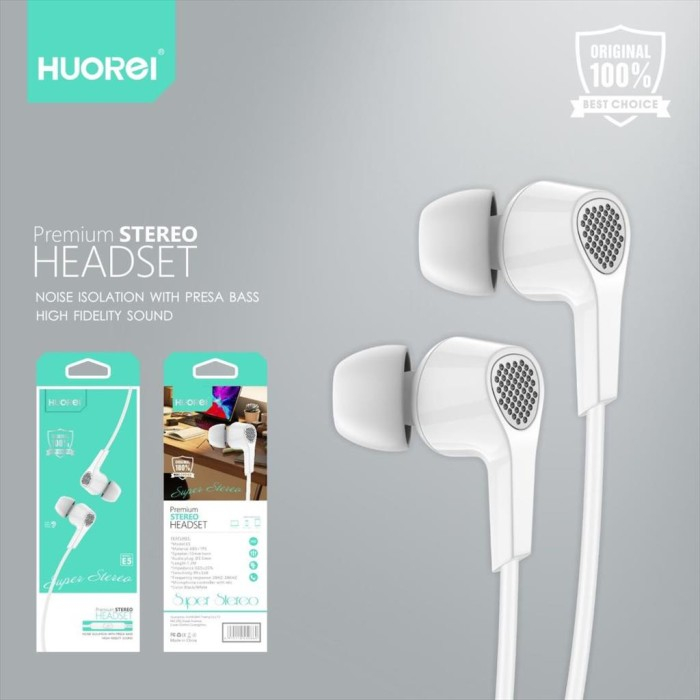 Huorei Premium Stereo Earphone with Microphone E5