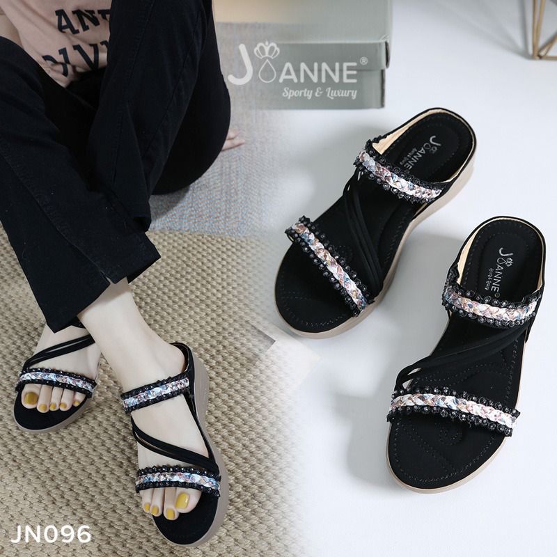 JOANNE Wedges Sandals Double Straps #JN096 ORIGINAL