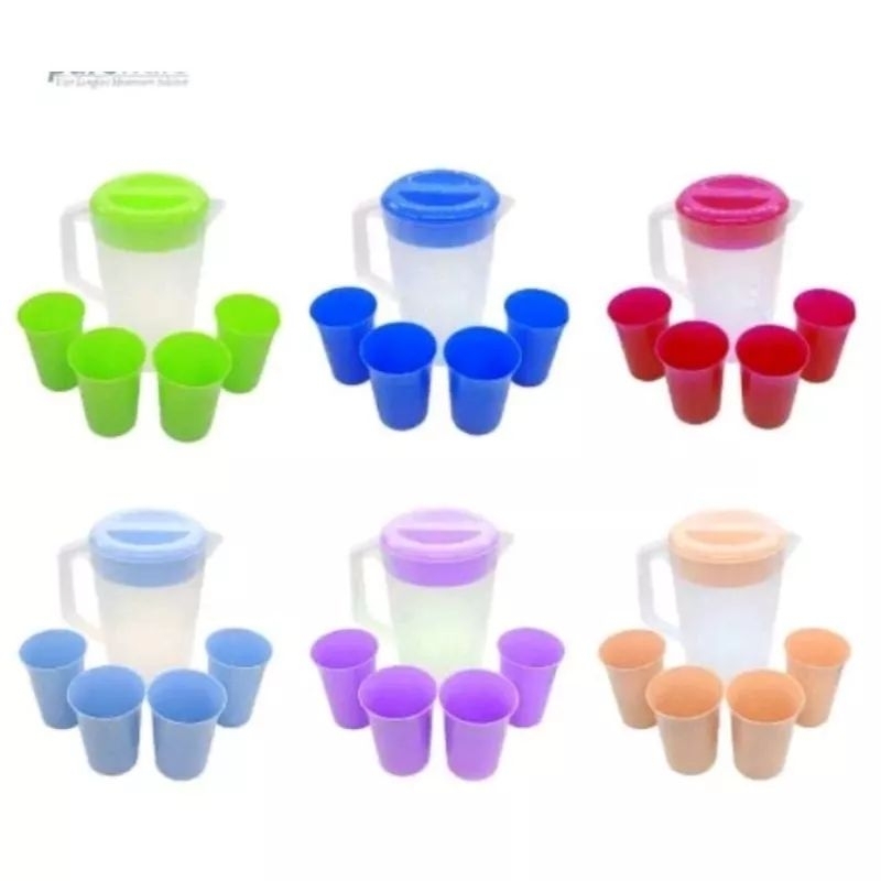 ESKAN JUG TEKO 1.5 LITER 2 LITER + 4 GELAS