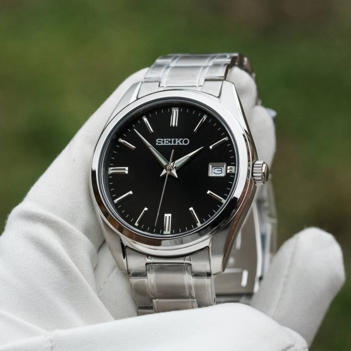 Seiko Quartz SUR311P1 Classic Sapphire Black - Jam Tangan Pria SUR311