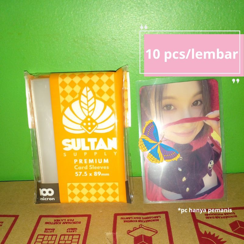 [10 PCS]SHARING INNER SLEEVE PHOTOCARD KPOP SULTAN TOPAZ 100 MICRON NON SEAL/TANPA LEM (BACA DECS)