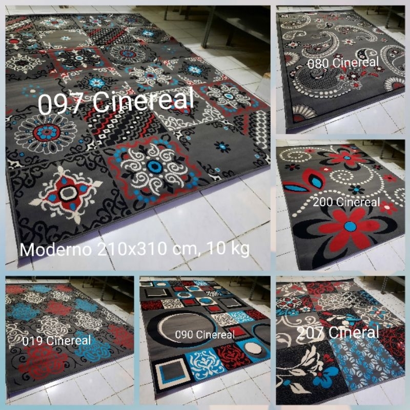 Karpet Permadani Besar Jumbo Grey Abu-abu 210x310 cm