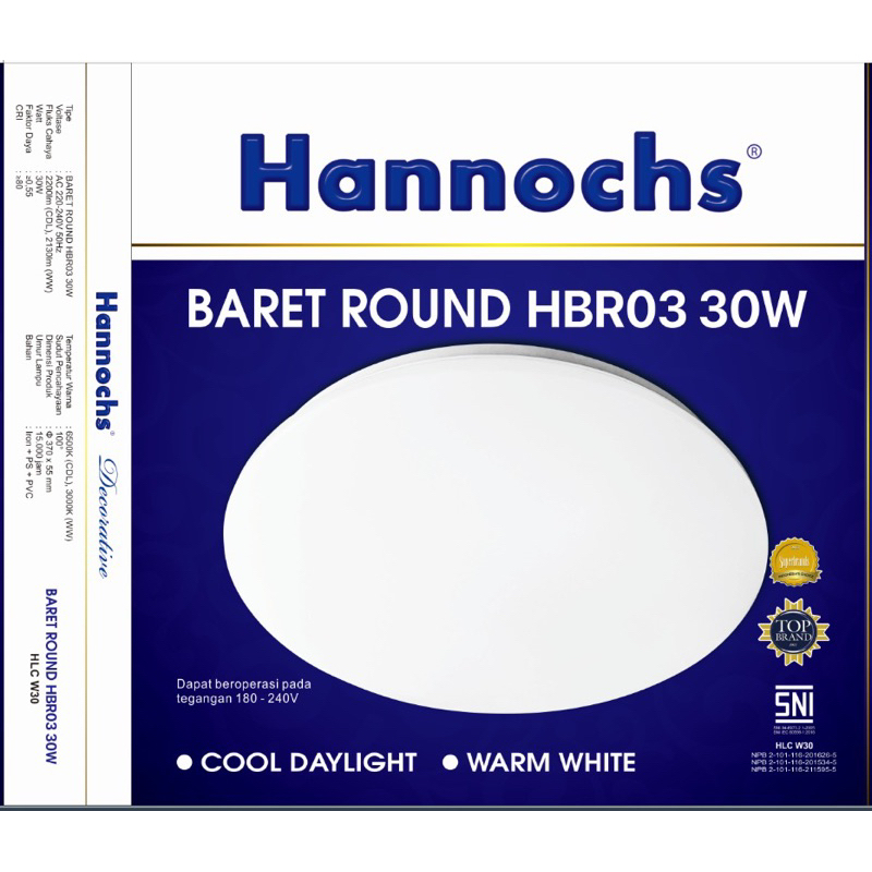 Hannochs LED Baret Round HBR03 15 W, 20 W, 30 W