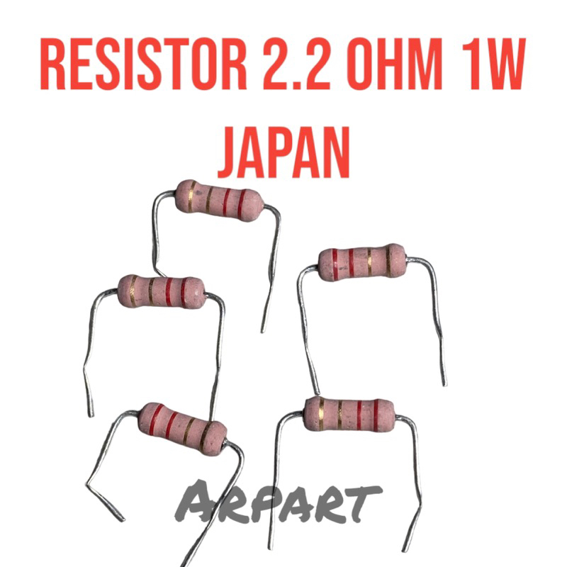 resistor 2.2ohm 2r2 1watt pink origianl japan bodi kecil