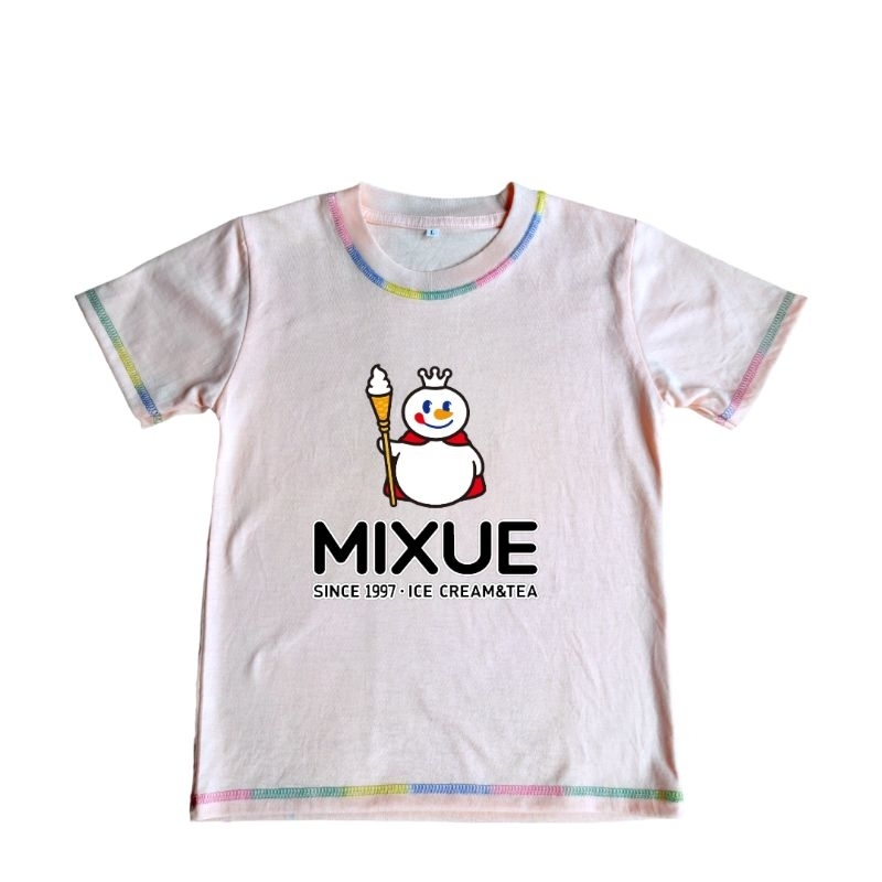 baju kaos mixue laki-laki dan perempuan 3-10 tahun