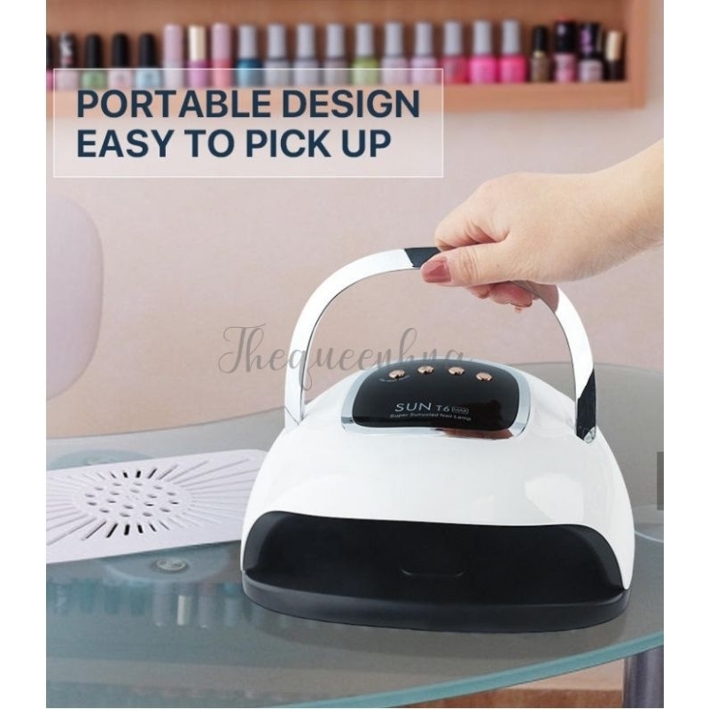 SUN T6 MAX 220W GARANSI SATU BULAN UV Lamp 57leds Alat Pengering Kutek UV Led Nail Lamp Pengering Kuku Profesional