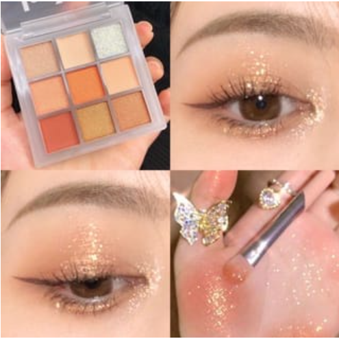 LAMEILA EYESHADOW PALLETE 9 WARNA PIGMEN GLITTER