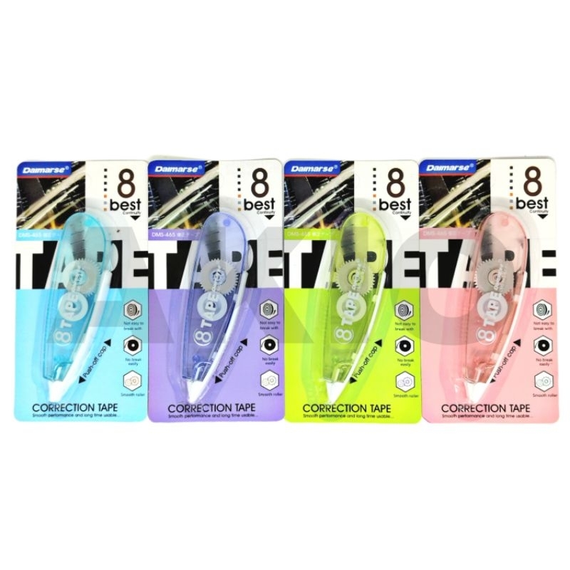 

Tip ex Kertas Roll Karakter BEST DAIMARSE 8 m DMS 465 Correction Tape Lucu Murah Aesthetic