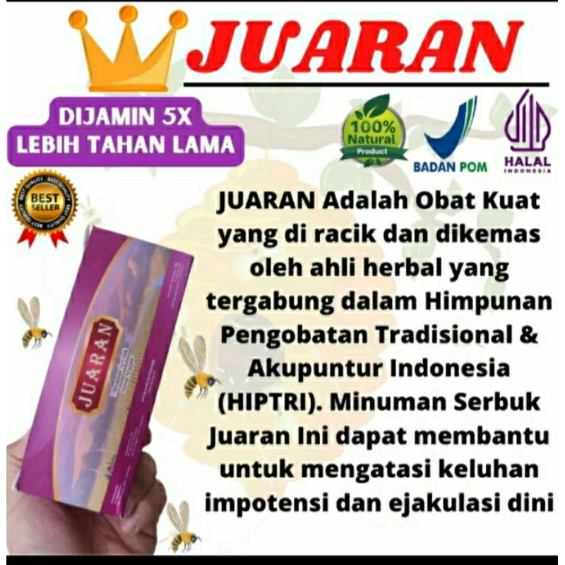 Juaran 1 sachet, JUARAN HERBAL JUARAN OBAT PRIA JUARAN minuman suplemen pria HERBAL ORIGINAL BPOM, J