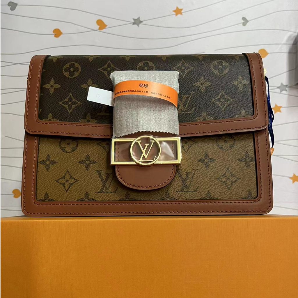 【 Special price clearance 】+ [READY INDONESIA] Original 2023 New LV DAUPHINE Ladies Casual Shoulder 