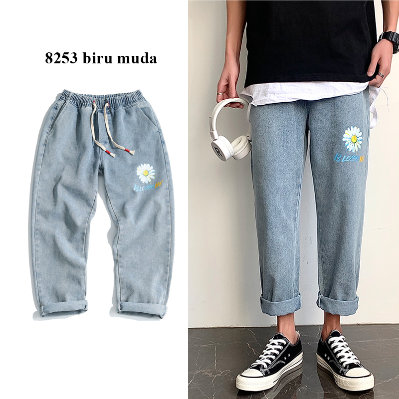 Celana jeans pria Straight jeans oversize  baggy pants longgar remaja celana korea pria lurus jeans kulot korean style kulot pria celana Loose jeans pria standar jeans laki laki Celana style korea celana panjang pria