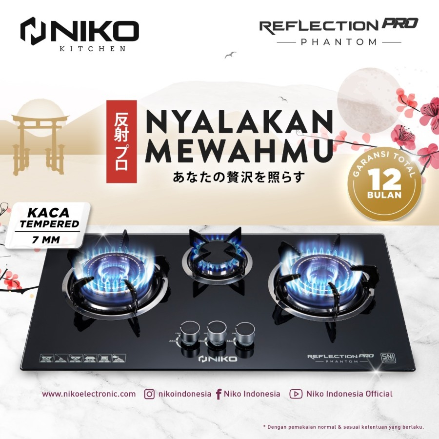 Kompor Gas Niko Refection Pro Phantom 3 Tungku Kompor Tanam Bisa juga Meja