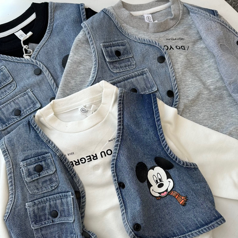 Mickey sweater jeans | sweater crewneck anak