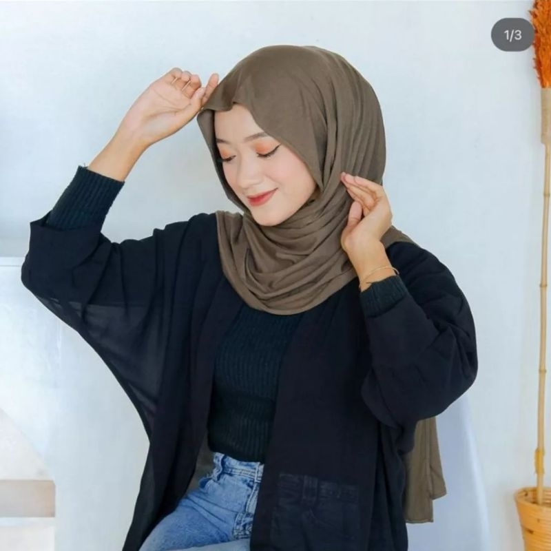 Pashmina Kaos Jersey Premium Pashmina Jersey Flowy Hijab Pasmina Kaos Rayon