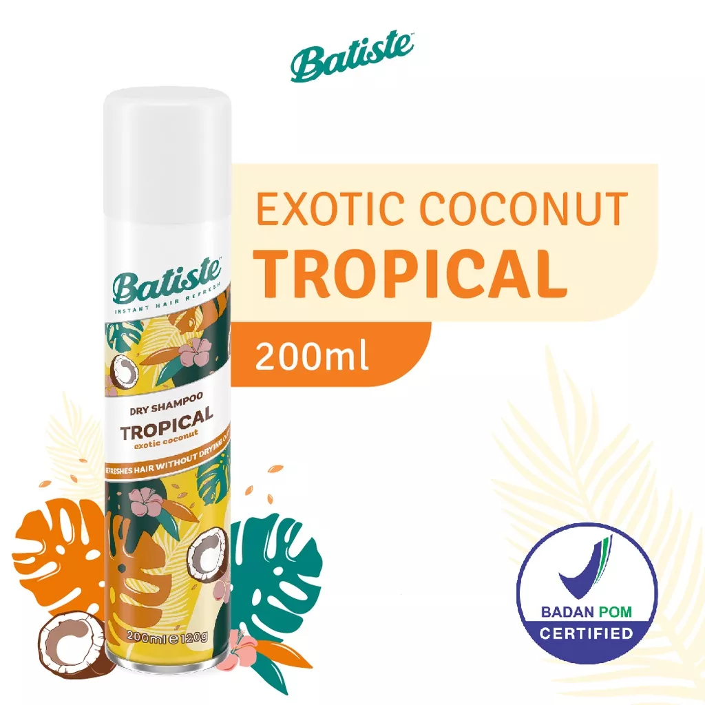 BATISTE Dry Shampoo - Shampo Kering Perawatan Penyegar Pembersih Rambut Lepek Berminyak Kotor 200 ml