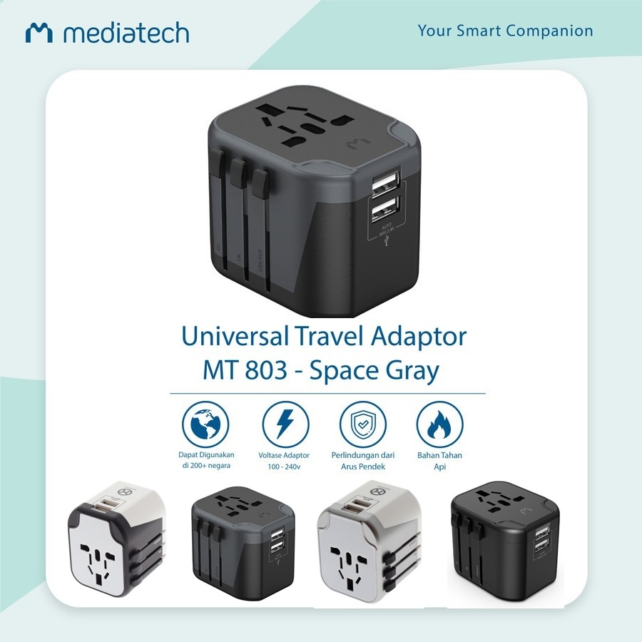 MEDIATECH UNIVERSAL TRAVEL CHARGER & ADAPTER MT-803 - 633