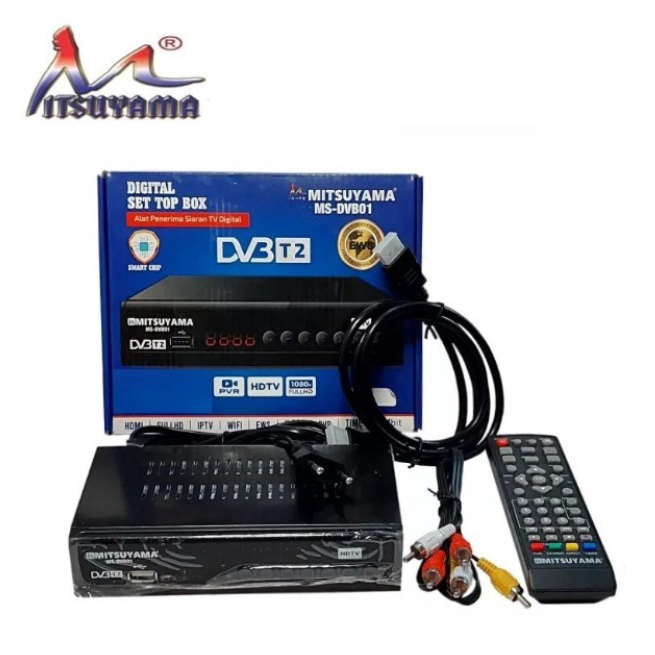 Receiver TV Digital Set Top Box Mitsuyama DVB-T2 STB DVBT2 MS DVB01