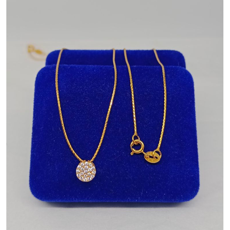 kalung kasandra ukir + liontin tusuk bulat gepeng corr mp full kecil/ kalung perak asli silver 925 lapis emas/ kalung fashion terbaru