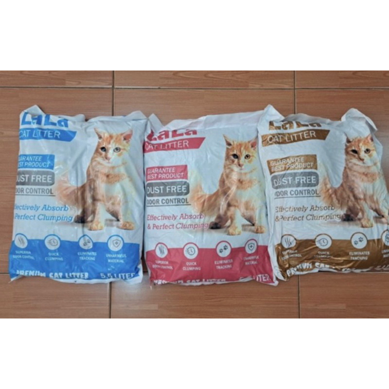 Pasir Lala pasir kucing gumpal wangi 5.5L