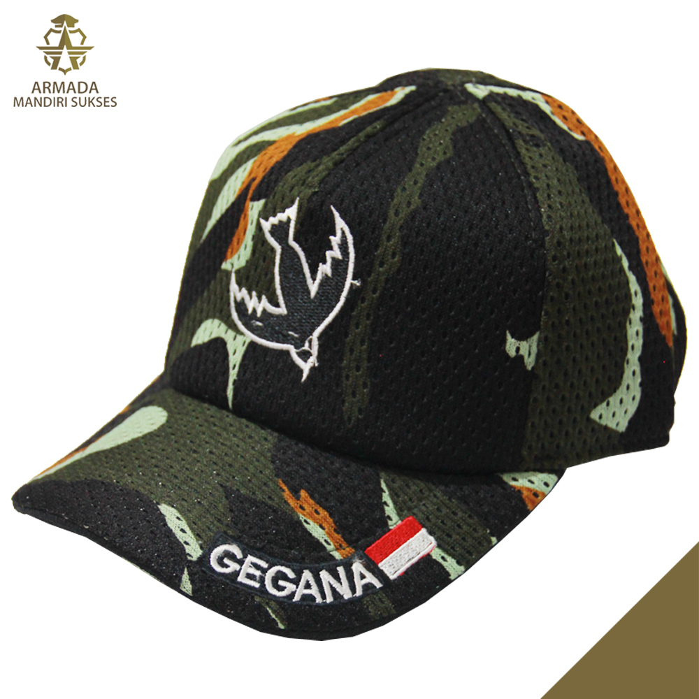 Topi Jaring Gegana Loreng Logo - Topi Gegana Loreng