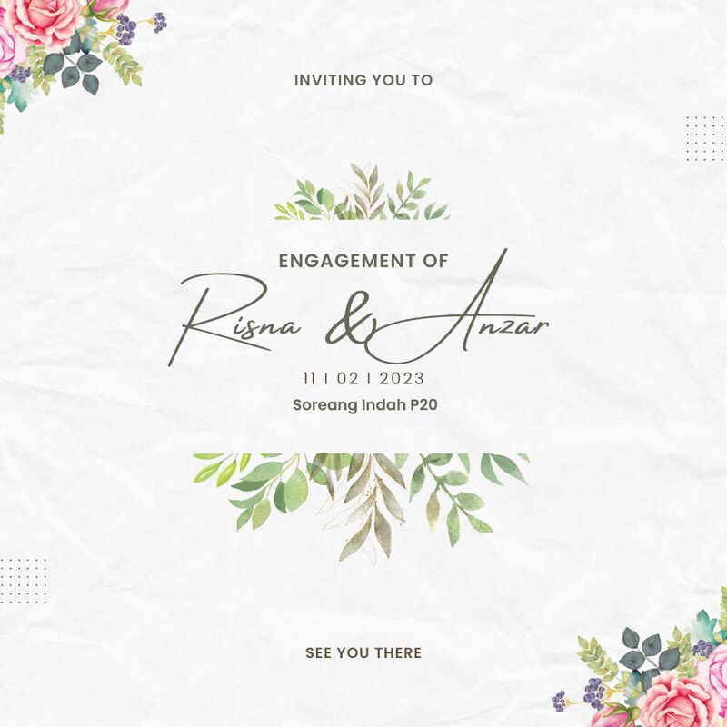 JASA DESIGN ENGAGEMENT/WEDDING INVITATION / DESAIN UNDANGAN TUNANGAN/NIKAH CUSTOM AESTHETIC