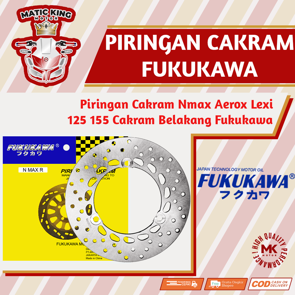 Piringan cakram disc brake Belakang Yamaha Nmax old new 150/155 Fukukawa