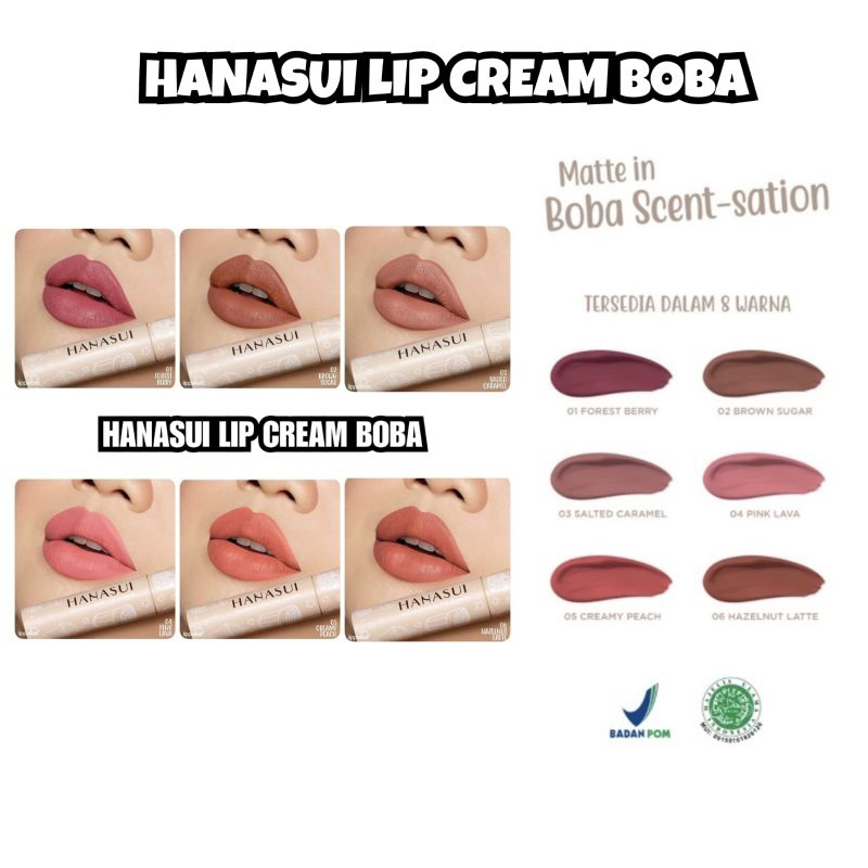 hanasui lip cream Boba / hanasui boba