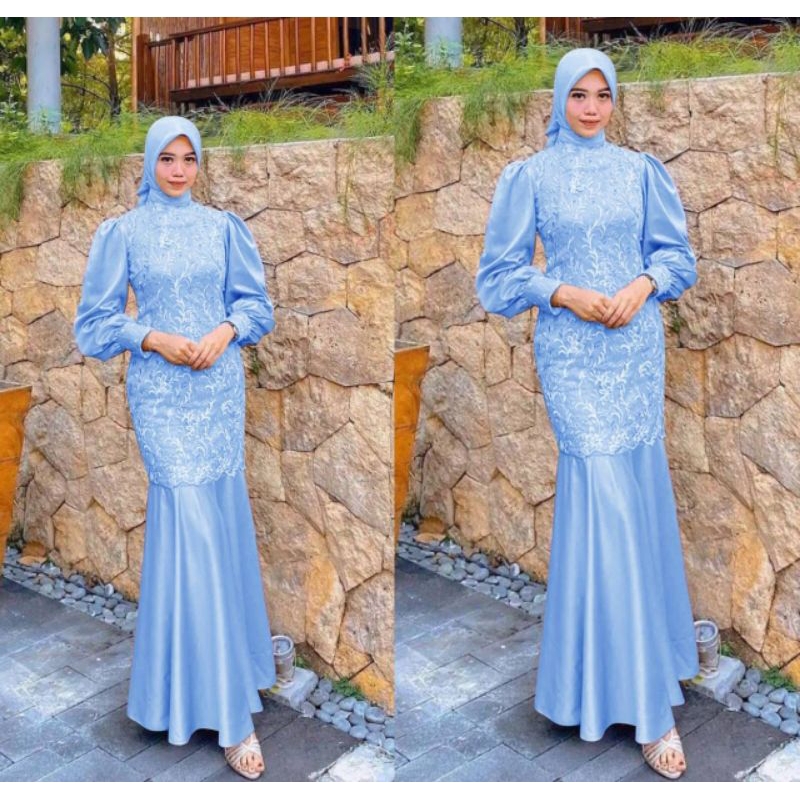 Feodora Fashion / Maxi Desya Duyung / maxi tile mutiara / maxi kondangan / maxi gamis muslim/ukuran M-L-XL-XXL (GOOD GUALITY)