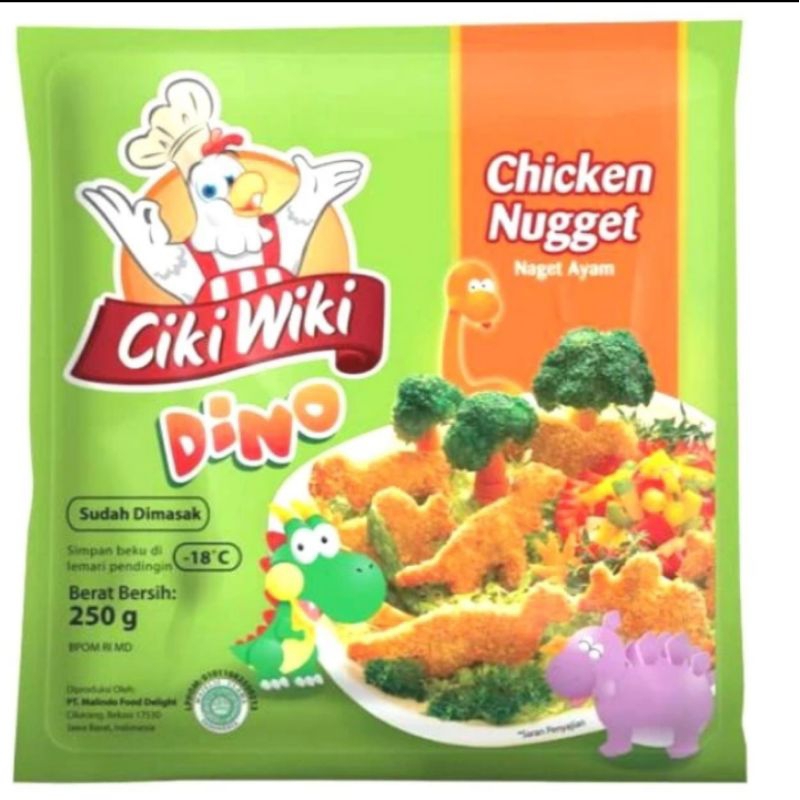 

Ciki Wiki Nugget Dino 250gr Naget Ayam Dino Cikiwiki