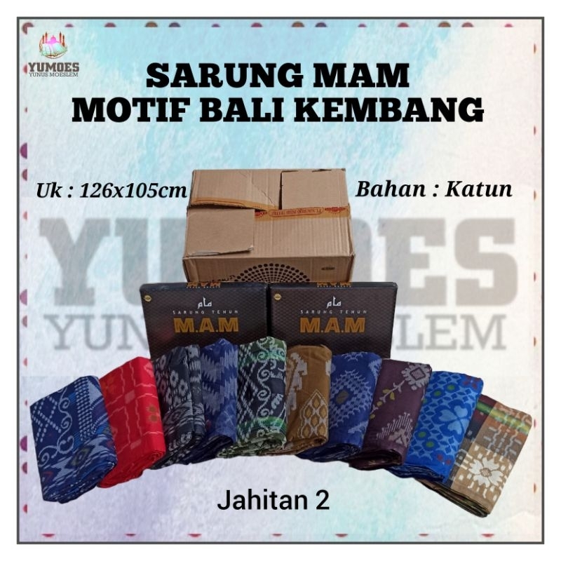 Sarung MAM AlQUDS Dan GOLDMOR Motif Bali Kembang