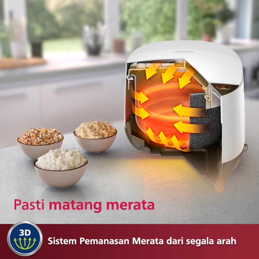 Philips HD4515/33 / HD4515 Digital Rice Cooker 1.8L - Fuzzy Logic Bakuhanseki