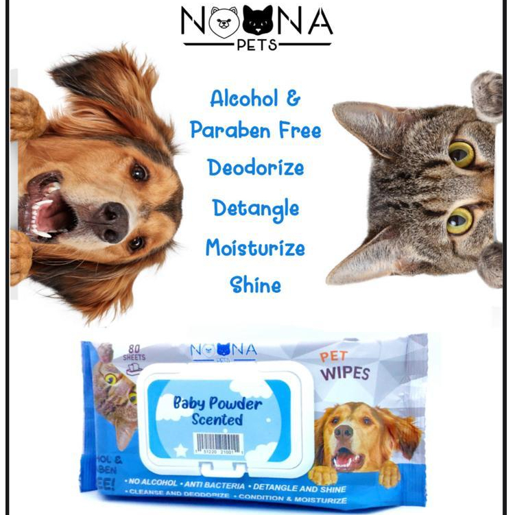 Noona Pet Wipes isi 80's - Pet Tissue / Tisu Basah Anjing Kucing