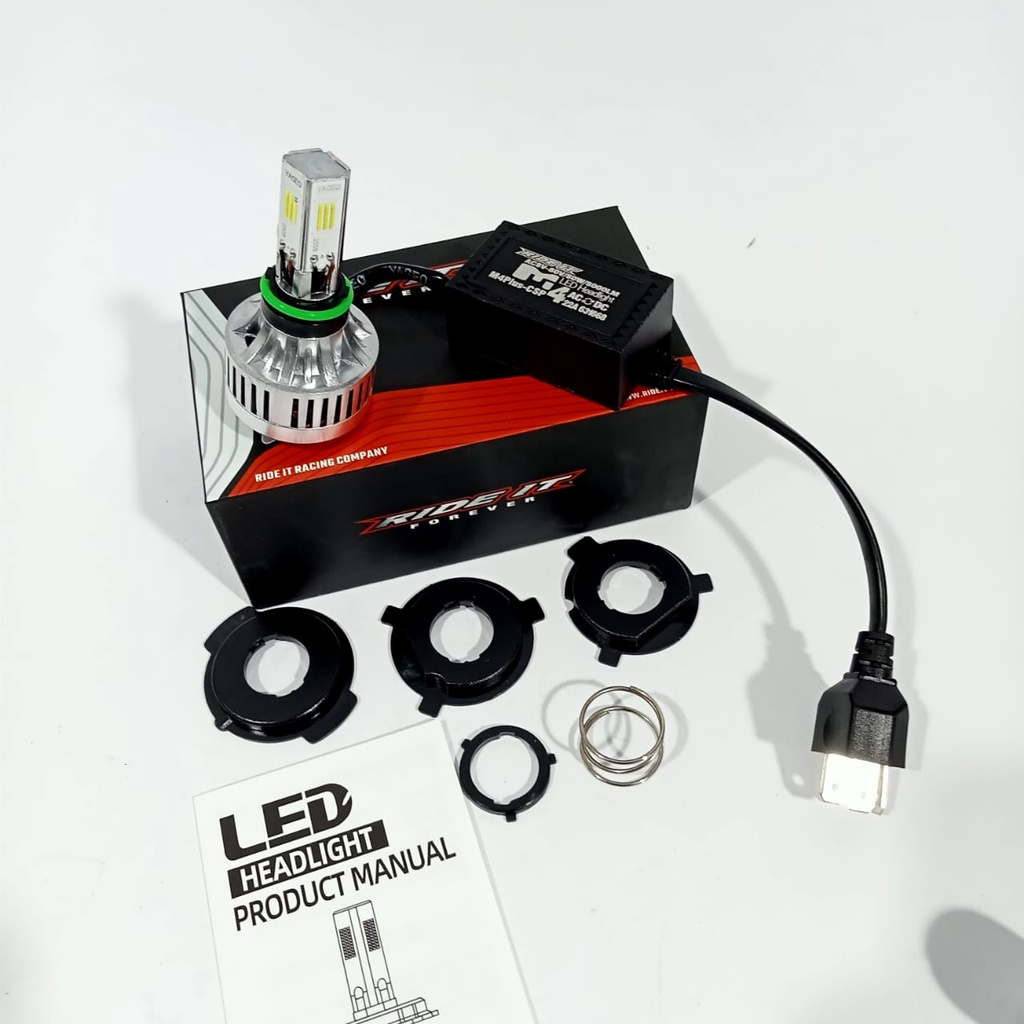 BOHLAM LAMPU LED MOTOR 4 SISI DOP LED M4 80 WATT AC/DC SUPER BRIGHT RIDE IT UNIVERSAL BEAT TIGER VARIO VIXION DLL